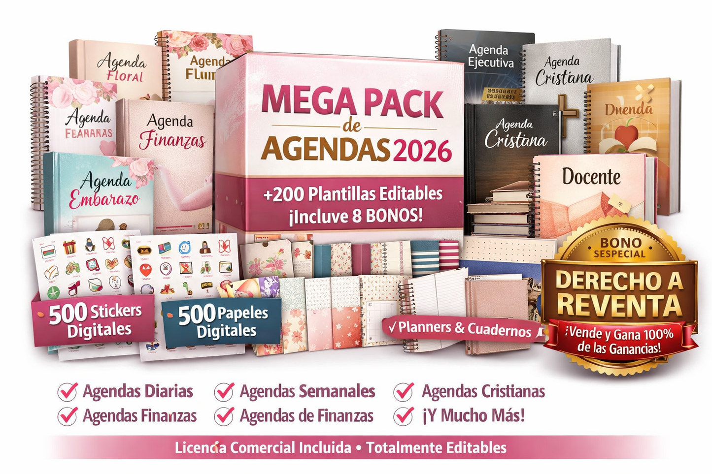 Mega Pack Agendas 2026 + Bonos de regalo
