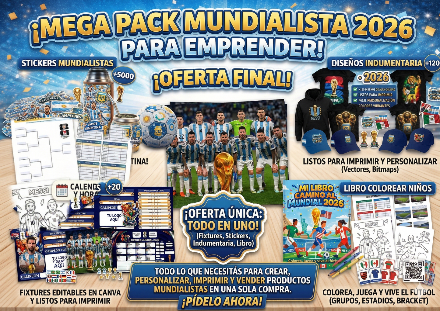 Mega Pack Mundialista 2026 para Emprender